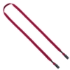 1/2" Cotton Double Bulldog Clip Lanyard - Red