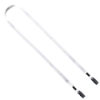 1/2" Cotton Double Bulldog Clip Lanyard - White