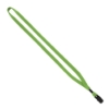 1/2" Cotton Lanyard with Metal Crimp & Bulldog Clip - Lime Green