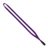 1/2" Cotton Lanyard with Metal Crimp & Bulldog Clip - Purple