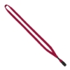 1/2" Cotton Lanyard with Metal Crimp & Bulldog Clip - Red