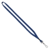 1/2" Cotton Lanyard with Metal Crimp & Swivel Snap Hook - Royal Blue