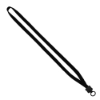 1/2" Cotton Lanyard with Plastic Clamshell & O-Ring - Black