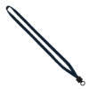 1/2" Cotton Lanyard with Plastic Clamshell & O-Ring - Navy
