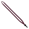 1/2" Cotton Lanyard with Plastic Clamshell & Bulldog Clip - Burgundy