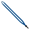 1/2" Cotton Lanyard with Plastic Clamshell & Bulldog Clip - Electric Blue