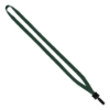 1/2" Cotton Lanyard with Plastic Clamshell & Bulldog Clip - Forest Green