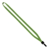 1/2" Cotton Lanyard with Plastic Clamshell & Bulldog Clip - Lime Green