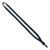 1/2" Cotton Lanyard with Plastic Clamshell & Bulldog Clip - Navy