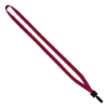 1/2" Cotton Lanyard with Plastic Clamshell & Bulldog Clip - Red