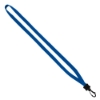 1/2" Cotton Lanyard with Plastic Clamshell & Swivel Snap Hook - Electric Blue