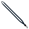 1/2" Cotton Lanyard with Plastic Clamshell & Swivel Snap Hook - Navy