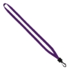 1/2" Cotton Lanyard with Plastic Clamshell & Swivel Snap Hook - Purple
