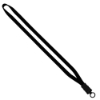 1/2" Cotton Lanyard with Plastic Snap-Buckle Release & O-Ring - Black