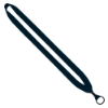 3/4" Cotton Lanyard with Metal Crimp & Split-Ring - Navy