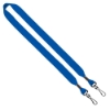 3/4" Cotton Double Swivel Hook Lanyard - Electric Blue