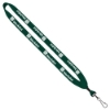 3/4" Cotton Lanyard with Metal Crimp & Swivel Snap Hook - Forest Green