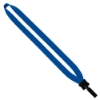 3/4" Cotton Lanyard with Plastic Clamshell & Bulldog Clip - Electric Blue