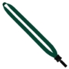 3/4" Cotton Lanyard with Plastic Clamshell & Bulldog Clip - Forest Green