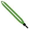 3/4" Cotton Lanyard with Plastic Clamshell & Bulldog Clip - Lime Green
