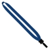 3/4" Cotton Lanyard with Plastic Clamshell & Bulldog Clip - Royal Blue