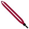 3/4" Cotton Lanyard with Plastic Clamshell & Bulldog Clip - Red