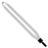 3/4" Cotton Lanyard with Plastic Clamshell & Bulldog Clip - White