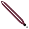 3/4" Cotton Lanyard with Plastic Clamshell & Swivel Snap Hook - Burgundy