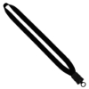 3/4" Cotton Lanyard with Plastic Snap-Buckle Release & O-Ring - Black