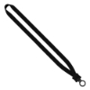 1/2" Smooth Nylon Lanyard with Plastic Clamshell & O-Ring - Black
