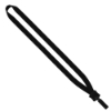 1/2" Smooth Nylon Lanyard with Plastic Clamshell & Bulldog Clip - Black