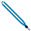 1/2" Smooth Nylon Lanyard with Plastic Clamshell & Swivel Snap Hook - Electric Blue