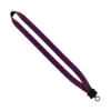 3/4" Smooth Nylon Lanyard with Plastic Clamshell & O-Ring - Burgundy