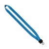 3/4" Smooth Nylon Lanyard with Plastic Clamshell & O-Ring - Electric Blue