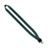 3/4" Smooth Nylon Lanyard with Plastic Clamshell & O-Ring - Hunter Green
