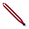 3/4" Smooth Nylon Lanyard with Plastic Clamshell & O-Ring - Red