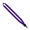 3/4" Smooth Nylon Lanyard with Plastic Clamshell & Bulldog Clip - Dark Purple