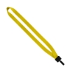 3/4" Smooth Nylon Lanyard with Plastic Clamshell & Bulldog Clip - Yellow
