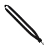 3/4" Smooth Nylon Lanyard with Plastic Clamshell & Swivel Snap Hook - Black