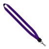 3/4" Smooth Nylon Lanyard with Plastic Clamshell, O-Ring & Metal Swivel Sna - Dark Purple