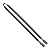 1/2" Polyester Double Bulldog Clip Lanyard - Black