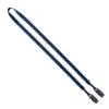 1/2" Polyester Double Bulldog Clip Lanyard - Navy