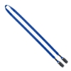 1/2" Polyester Double Bulldog Clip Lanyard - Royal Blue