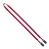 1/2" Polyester Double Bulldog Clip Lanyard - Red
