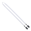 1/2" Polyester Double Bulldog Clip Lanyard - White