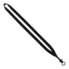1/2" Polyester Lanyard with Plastic O-Ring - Black