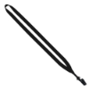 1/2" Polyester Lanyard with Plastic Bulldog Clip - Black