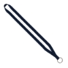 1/2" Polyester Lanyard with Sewn Metal Split-Ring - Navy