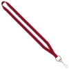 1/2" Polyester Lanyard with Sewn Metal Swivel Snap Hook - Red