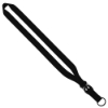 3/4" Polyester Lanyard with Slide Buckle Release & Split-Ring - Black